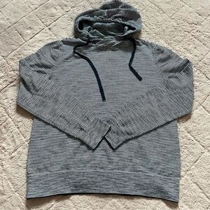 Express Cotton Blend Striped Hooded‎ Sweater Women's Size M